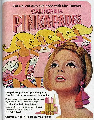 A pink lipstick frenzy from the sixties! Description from friendsofbettie.blogspot.com. I searched for this on bing.com/images 1960s Advertising, 1960s Makeup, Lipstick Ad, Vintage Makeup Ads, Makeup Ads, Behind Blue Eyes, Retro Makeup, Pinup Art, Retro Beauty