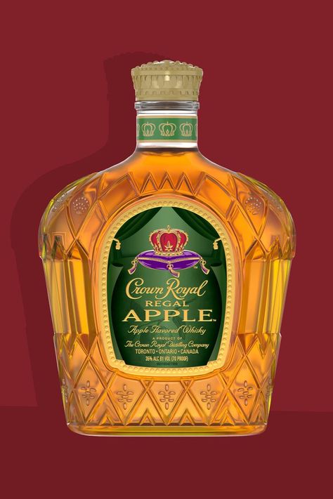 Crown Alcohol, Formal Flask, Homemade Whiskey, Crown Royal Apple, Crown Apple, Expensive Champagne, Crown Royal Bottle, Apple Whiskey, Crown Royal Quilt