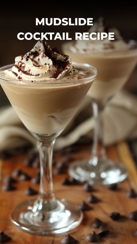 Indulge in the deliciousness of a classic mudslide cocktail with this easy-to-follow mudslide recipe. Perfect for cozy nights in or entertaining guests, this creamy and decadent cocktail will surely be a hit at any gathering. With just a few simple ingredients, you can whip up your own mudslide cocktails and impress your friends with your bartending skills. Treat yourself to a luxurious sip of velvety smoothness by trying out this mudslide cocktail recipe today! Mud Slide Drink Recipe Easy, Mexican Mudslide Recipe, Mud Slides Drink Recipe, How To Make A Mudslide Drink, Frozen Mudslide Recipe Alcohol, Flavored Mules Cocktail Recipes, Peppermint Mudslide, Mud Slide Drink Recipe, Mudslide Cocktail