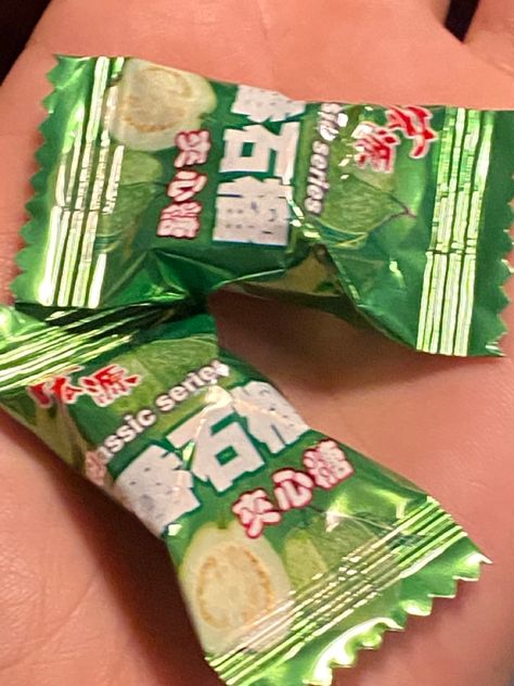 Chinese Candied Fruit, Guava Candy, Random Wishlist, Chinese Candy, Asian Candy, Food Japan, Chinese Greens, Green Candy, Candied Fruit