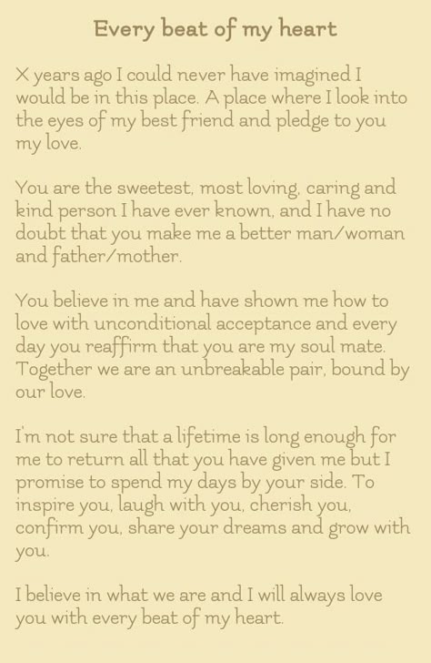 15 Romantic Non-traditional Wedding Vows for Your Ceremony--Wedding Vows to Husband and Wife ot Make You Cry, How to Write Your Own Wedding Vows,Impressive Wedding Vows Ideas Samples Vows To Husband Renewal, Personal Vows To Husband Christian, Wedding Vows That Make You Cry To Wife, Wedding Speech To Husband, Vow To Husband, Renew Wedding Vows Dress, Deep Vows To Husband, Wedding Vows Repeat After Me, Wedding Vows High School Sweethearts