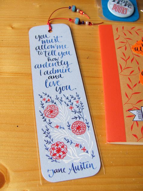 Jane Austen Bookmark, Bookish Prints, Jane Austen Inspired, Calligraphy Quote, Book Theme, Jane Austin, Canvas Ideas, Shop Ideas, Book Themes