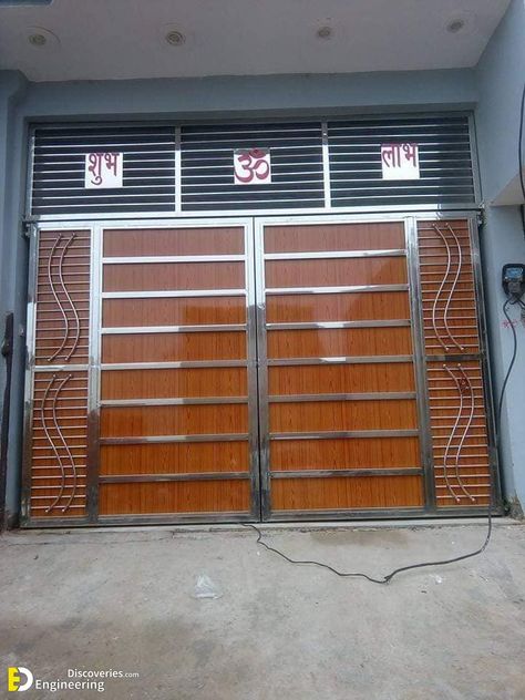 Top 41+ Modern Main Gate Design Ideas - Engineering Discoveries Hpl Gate Design, Modern Front Gate Design, Ss Gate, Latest Main Gate Designs, Modern Steel Gate Design, Latest Gate Design, Gate Design Ideas, Modern Main Gate Designs, Balcony Glass Design