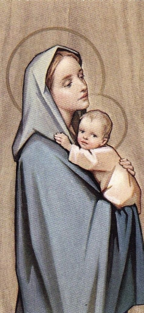 Blessed Virgin Mary Art, Baby Jesus And Mary, Mother Mary Painting, Mary And Jesus Art, Mother Mary Art, Mother Mary With Baby Jesus, Mother Mary And Jesus, Catholic Wallpaper, Virgin Mary Art