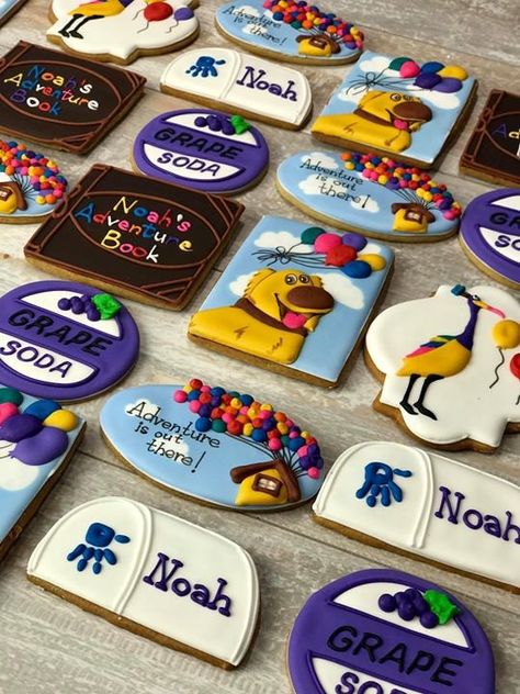 Up Cookies, Up Cookies Pixar, Inside Out 2 Cookies Decorated, Incredible Cookies Disney, Disney World Cookies Decorated, Grape Soda, Disney Cookies, Cookies Theme, Up Theme