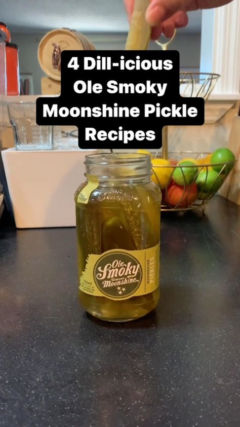 Pickle Vodka Recipes, Dill Pickle Moonshine Recipe, Ole Smoky Moonshine Recipes Drinks, Pickle Moonshine Recipe, Moonshine Pickles Recipe, Old Smokey Moonshine Recipes, Ole Smoky Moonshine Recipes, Moonshine Pickles, Pickles Recipes