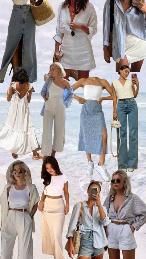 #summer #capsulewardrobe #summercapsule #beach #beachdayfit #vacationstyle Hamptons Outfit, Coastal Fashion, Outfits For Mexico, Europe Outfits, Italy Outfits, Capsule Outfits, Summer Fashion Outfits, Casual Style Outfits, Mode Inspiration