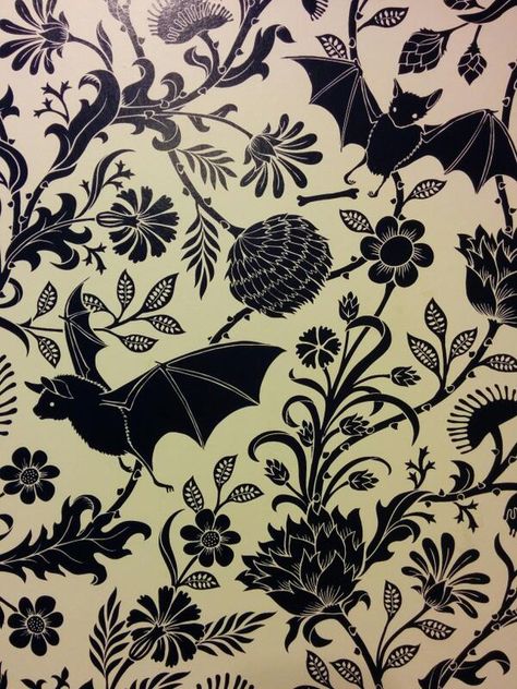 Bat Wallpaper, Wal Art, Field Wallpaper, Gothic Wallpaper, Decor Ikea, Goth Home, Goth Home Decor, Dark Home, Goth Decor