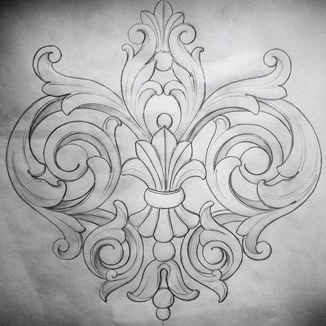 Acanthus motif More | Wood carving patterns, Ornament drawing, Filigree tattoo Kids Woodworking Projects, Tre Kunst, Woodworking Lamp, Filigree Tattoo, Wooden Signs With Sayings, Ornament Drawing, Tooling Patterns, Furniture Appliques, Woodworking Projects For Kids