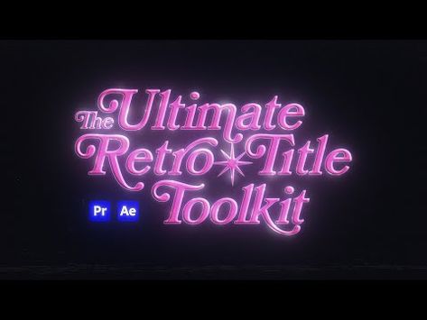 Retro Titles MADE EASY in After Effects & Premiere | Nostalgia Tutorial Retro Ux Design, Retro Title Design, Video Text Design, Retro Text Design, After Effects Inspiration, Vhs Typography, Vintage Motion Graphics, Easy A Aesthetic, Retro Motion Graphics