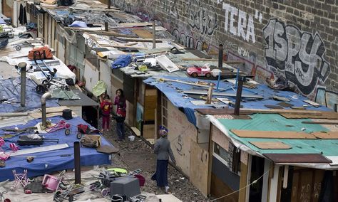 This section of the derelict Petite Ceinture railway – known for its hipster cafe and beer garden – is now home to a squatter camp too. Annabelle Azadé meets some of the 350 people who live in its makeshift shacks Squatter Camp, Shanty Town, Unique Houses, Beer Garden, Train Tracks, The Guardian, Old Town, The Neighbourhood, Breaking News