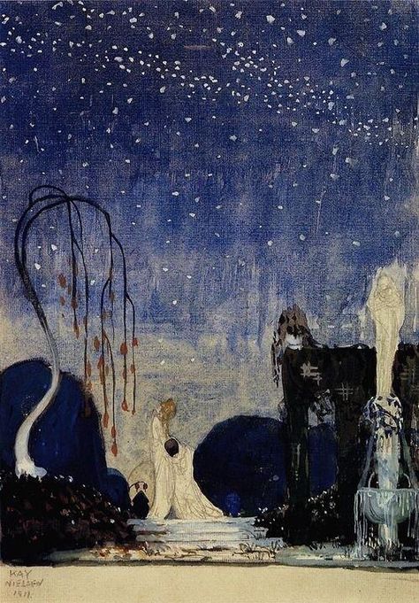 Kay Neilson, Kay Nielsen, Fairy Tale Illustrations, Arthur Rackham, Fairytale Illustration, Arte Inspo, Fairytale Art, Ethereal Art, Book Illustrations