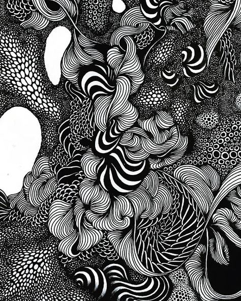 Enigmatic Shapes and Psychedelic Patterns Pattern Inspo Art, Cool Zentangle Patterns, Trippy Patterns To Draw, Trippy Line Art, Psychadelic Pattern, Patterns In Art, Zentangle Abstract, Pattern Artists, Ink Patterns