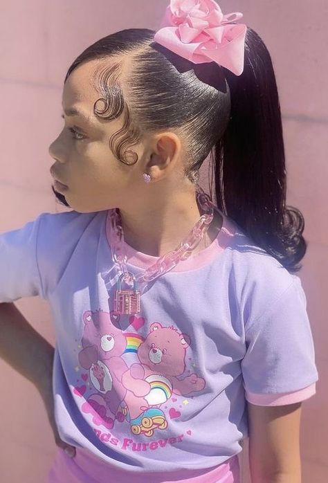 Cute Hairstyles For 10 Year, Middle School Hairstyles For Girls Black, Kids Barbie Ponytail, Birthday Hair For Kids, 6th Grade Hairstyles Black, Kids Weave Hairstyles, Hairstyles For 10 Year Girl Black, Weave Hairstyles For Kids, Picture Day Hairstyles For Kids Black