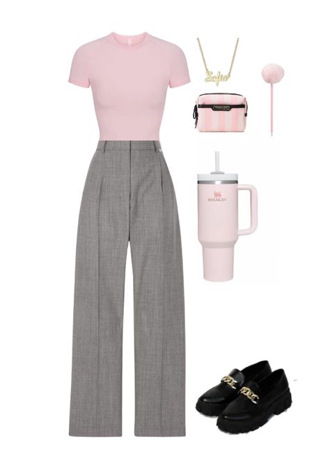 pink office outfit outfit ideas | pink office outfit Pink Top Office Outfit, Black And Pink Business Outfit, Pink Shirt Office Outfit, Pink Smart Casual Outfit, Pink Outfits For Work, Pink Office Outfits Women, Office Outfits Women Pink, Look Pantalon Rose, Pink Teacher Outfit