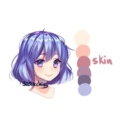 Skin Pallete Digital Art, Skin Palette, Drawing Hair Tutorial, Manga Drawing Tutorials, How To Shade, Digital Art Beginner, Skin Color Palette, Body Reference Drawing, Art Corner