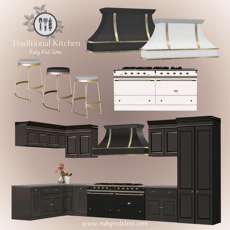 2023.07 Traditional Kitchen Part 2 | Download - FREE | Patreon S4cc Furniture Kitchens, Sims 4 Cc Luxury Kitchen, Sims 4 Cc Mansion Furniture, Sims 4 Mods Furniture Kitchens, Sims 4 Cc Fancy Furniture, Sims 4 Cc House Decor Kitchen, Sims 4 Cc Furniture Patreon Free Kitchen, Sims 4 Cc Furniture Bedrooms Beds Patreon, Luxury Cc Sims 4