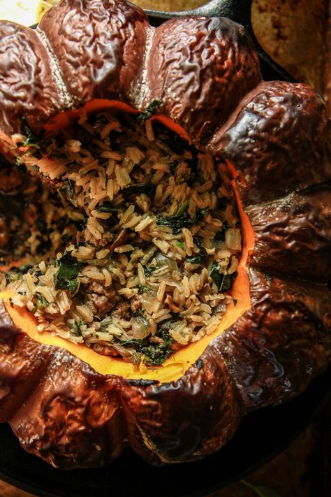 Stuffed Pumpkin from HeatherChristo.com Roasted Pumpkin Recipes, Roasted Fall Vegetables, Stuffed Pumpkin, Roasted Pumpkin, Roast Pumpkin, Baked Pumpkin, Tips And Advice, Vegetable Side Dishes, Pumpkin Recipes