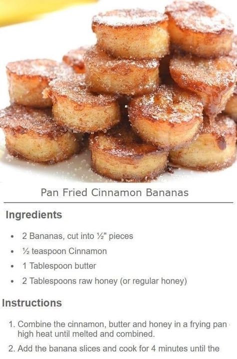 Fried Banana Recipes, Cinnamon Bananas, Banana Recipe, Icing Ideas, Delicious Deserts, African Recipes, Healthy Sweets Recipes, Banana Recipes, Cooking Light