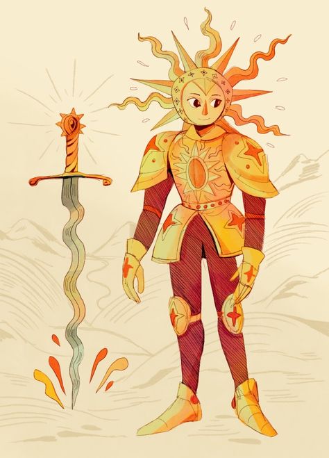 Light Character Design, Weather Character Design, Jupiter Character Design, Sun Oc Male, Sun Person, Sun Character Art, Cloud Character, Sun Armor Character Design, Sun Oc Art