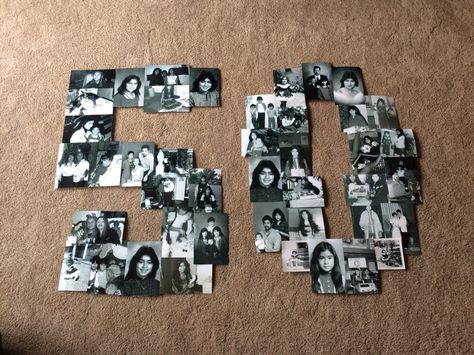 50 Picture Collage, Birthday Picture Collage, 50th Birthday Party Men, Birthday Photo Displays, Birthday Cale, 50 Years Birthday, 50th Birthday Presents, 50 Anniversary, Birthday Picture