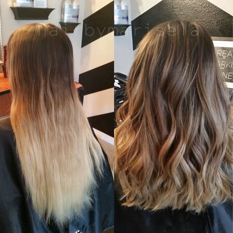 HOW-TO: From Grown Out Ombre to Perfect Color Melt | Modern Salon Grown Out Blonde Hair, Color Melting Hair, Blond Balayage, Balayage Hair Dark, Brunette Balayage Hair, Dark Blonde Hair, Balayage Hair Blonde, Color Melting, Brown Blonde Hair