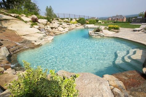 Waterfall Pool, Gunite Swimming Pool, Bio Pool, No Beer, Beach Entry Pool, Pool Finishes, Swimming Pools Inground, Natural Pond, Rectangular Pool