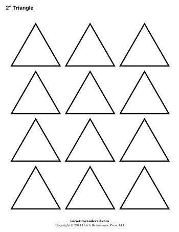 A printable triangle template sheet. Printable Shapes Templates, Toddler Printables, Triangle Template, Isosceles Triangle, Printable Shapes, Applique Letters, English Paper Piecing Quilts, Shape Templates, Right Triangle