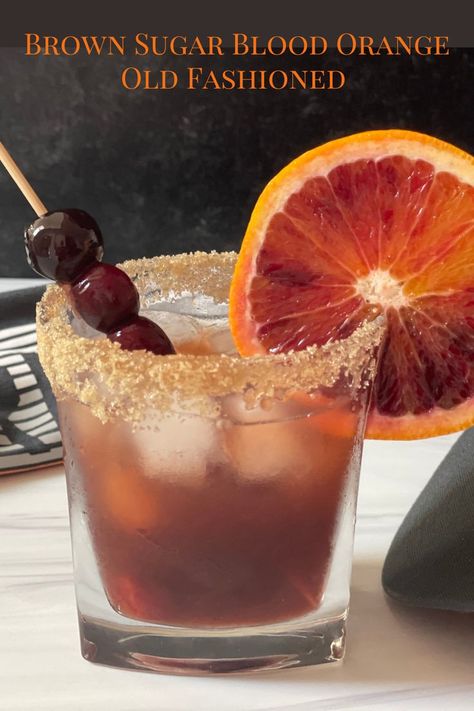 Here's a festive twist on the classic Old Fashioned ...  Brown Sugar Blood Orange Old Fashioned! We think it'll be your new fave!

🥃 2 oz. Still Austin Bourbon
🍁 1 tsp. light. brown sugar
🍊 Juice of ¼ blood orange 
🍒 4 sour cherries (soaked in ¼ tsp. vanilla & ½ tsp. brown sugar)
🍒 ½ tsp. Amarena cocktail cherry juice
🥃 3 shakes Angostura bitters
🧊 Ice
🍁 Light brown sugar for rim

Garnishes:
🍒 1 Amarena cocktail cherry skewered w/ 5 fresh cranberries
🍊 1 slice blood orange Old Fashioned Cherries, Mocktails Non Alcoholic, Bourbon Sour, Classic Old Fashioned, Bourbon Recipes, Sour Orange, Sour Cherries, Blood Orange Juice, Cherry Cocktail