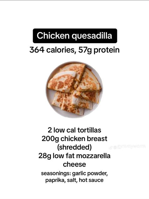 Chicken Quesadillas, Low Cal, Mozzarella Cheese, Low Fat, Hot Sauce, Garlic Powder, Chicken Breast, Mozzarella, Sauce