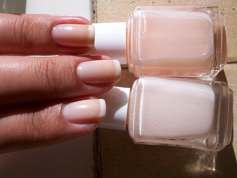 French Mani | Direct sunlight. Top bottle - Essie My Way Bot… | Flickr Drugstore Nail Polish, Rescue Beauty Lounge, Pink Essie, Glazed Nails, Shaped Brows, Nail Polish Red, Essie Nail Polish Colors, Foxy Eyes, Essie Colors