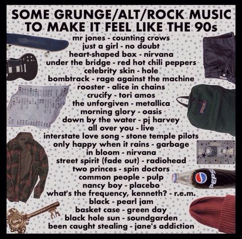 90s Grunge Playlist, Song Recommendations Rock, Grunge Playlist, Indie Band Aesthetic, Indie Music Playlist, Song Recs, Music Recs, Playlist Ideas, Music Nerd