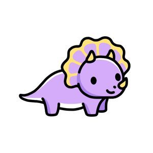 Simple Triceratops Drawing, Cute Trex Dinosaur Drawing, Dinosaur Cute Art, Triceratops Drawing Easy, Cute Dino Doodle, Cute Dinosaur Drawing Easy, Cute Dinosaur Stickers, Dinasors Drawing, Cute Dinosaur Drawings