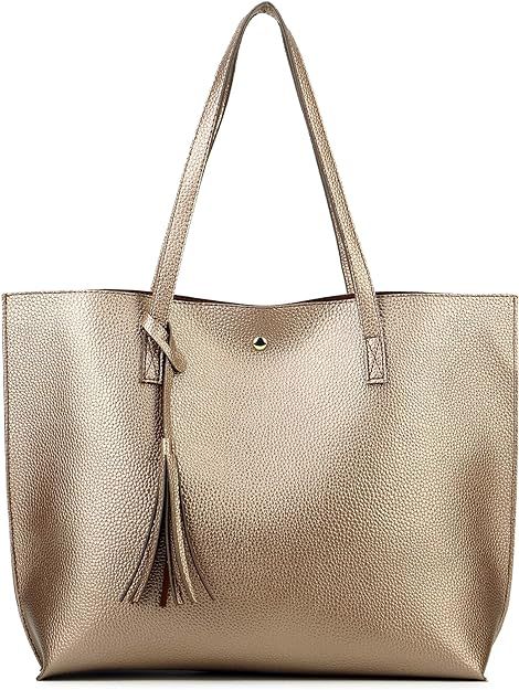 ★Fashion women handbags satchels totes made of high quality pu faux leather. ★Magnetic closure. Reinforced stitching on the connection of strap and body enable you carry all the necessities without worrying sudden break. ★Occasion: Work, Weekend, Travel, Party, Evening, Daily, Any occasion. ★The lining has an internal slip pocket and a compartment. Approximate size of the bag: 17*12*3.8 inches. Looks like a medium-sized square pillow. Gold Tote Bag, Purse Boutique, Beige Handbags, Tooled Leather Purse, Large Leather Tote Bag, Stylish Purse, Weekend Travel, Beaded Evening Bags, Travel Party