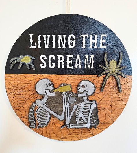 funny Halloween sign Halloween Sandwich Board Sign, Funny Halloween Signs Diy, Halloween Decor Themes, Halloween Door Decorations Classroom, Halloween Sandwiches, Fall Door Sign, The Scream, Halloween Door Decorations, Halloween Sign