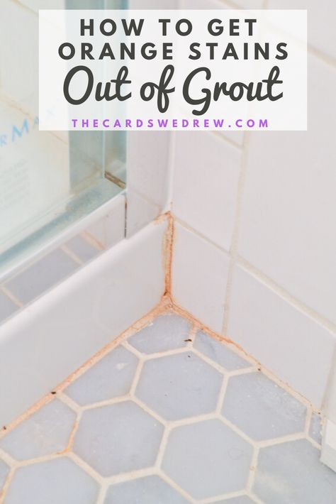 Learn the trick to getting those orange stains out of grout in your bathroom or shower! #grout #cleaninghacks #steamcleaning Shower Grout Cleaner, Grout Cleaning Diy, Shower Tile Cleaner, Clean Bathroom Grout, Clean Shower Grout, Best Grout Cleaner, Cleaning Shower Tiles, Shower Grout, Bathroom Grout