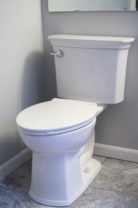 Tips For Choosing The Best Toilet For Your Bathroom Remodel Best Toilets To Buy, Dyi Bathroom, Replace Toilet, Bathroom Upstairs, Toilet And Bathroom Design, Decorating A New Home, Farmhouse Interior Design, Toilet Sink, New Toilet