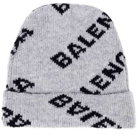 Balenciaga Intarsia wool-blend beanie Balenciaga Beanie, Raffia Hat, White Beanies, Balenciaga Logo, Grey Beanie, Balenciaga Mens, Wool Beanie, Logo Pattern, Looks Style