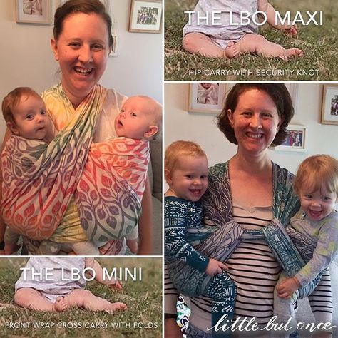 Tandem Babywearing Twin, Carrier For Twins, Twin Carrier Wrap, How To Carry Twins In A Wrap, Twin Baby Wearing, Moby Wrap Holds, Twin Babywearing, Tandem Babywearing, Twin Pregnancy Belly