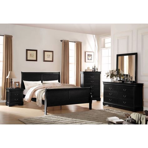 Idea Bilik Tidur, King Sleigh Bed, Sleigh Bedroom Set, Drawer Construction, Eastern King Bed, Transitional Furniture, Lit King Size, Sleigh Bed, Mattress Bedroom