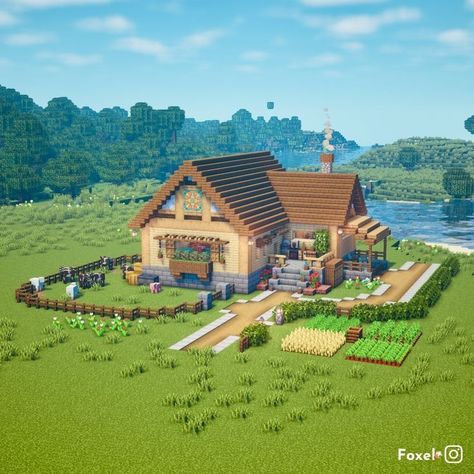 Beginner Houses Minecraft, Minecraft House Inspo Survival, Minecraft Simple Wooden House, Mc House For 2, Minecraft Houses For Survival, Mincraft Idea Houses Oak, Cute Easy Minecraft Houses Survival, Minecraft House For Couple, Cool Minecraft Houses Survival