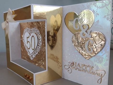 50th Wedding Anniversary Cards Handmade Gold, Stampin Up 50th Wedding Anniversary Card, Handmade Golden Wedding Anniversary Card, 50th Anniversary Handmade Cards, 50th Wedding Anniversary Cards Handmade, 50th Anniversary Card Ideas, 50th Anniversary Cards Handmade, 50th Wedding Anniversary Cards, 50th Anniversary Card