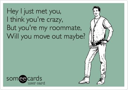 Bad Roommate Quotes, Roommate Quotes, Roommate Meme, Funny College, Red Hots, Youre Crazy, Funny Phrases, College Humor, I Think Of You