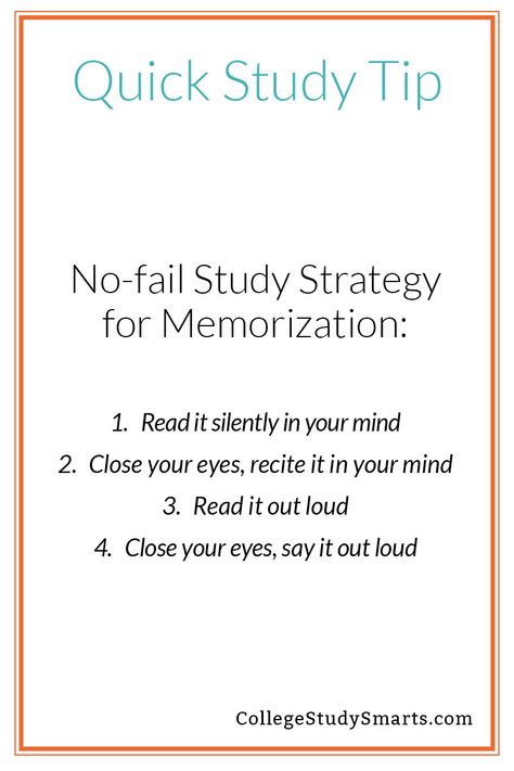 Need to remember dates, facts, and vocab for your next exam? This simple strategy works every time. | Memorization Tips + Exam Prep, memorization, memorization tips, memorization strategies, memorization techniques, memorization hack, memorization for exams, study tips, study skills,  online exam memorization, university memorization, college memorization Study Tips For High School, Memorization Techniques, Studie Hacks, Studera Motivation, Exam Study Tips, Study Strategies, Effective Study Tips, Exams Tips, Study Techniques