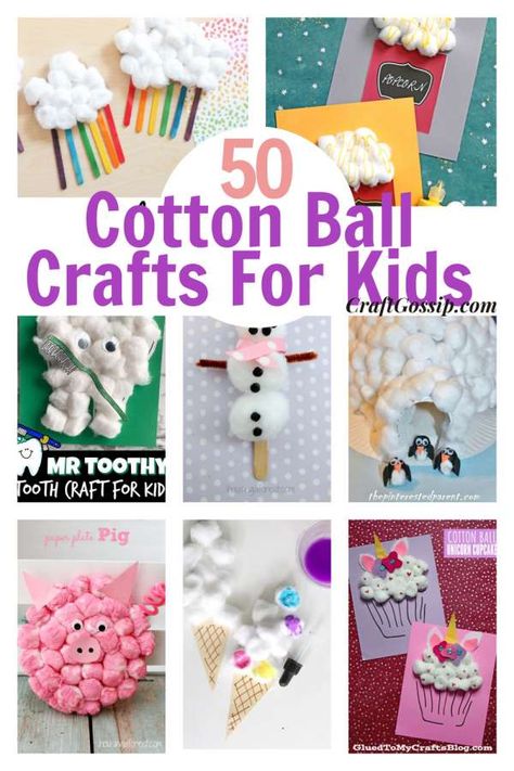 All of these kid’s craft projects use Cotton balls as their main material. I love that you can go out and buy a huge bag of cotton balls and work them into over 50 different activities and crafts with … Read More... Activities With Cotton Balls, Cotton Ball Activities For Preschool, Art With Cotton Balls, Cotton Ball Winter Crafts For Kids, Cotton Ball Painting For Kids, Cotton Activities For Kids, Cotton Balls Crafts, Crafts With Cotton Balls, Cotton Ball Crafts For Kids