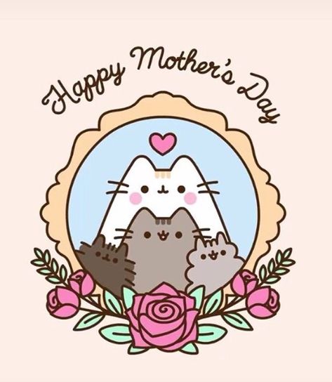 Mother’s Day Cartoon, Pusheen Birthday, Mothers Day Cartoon, Mothers Day Drawings, Mom Drawing, Happy Mom Day, Happy Birthday Mother, Pusheen Cute, Cute Happy Birthday