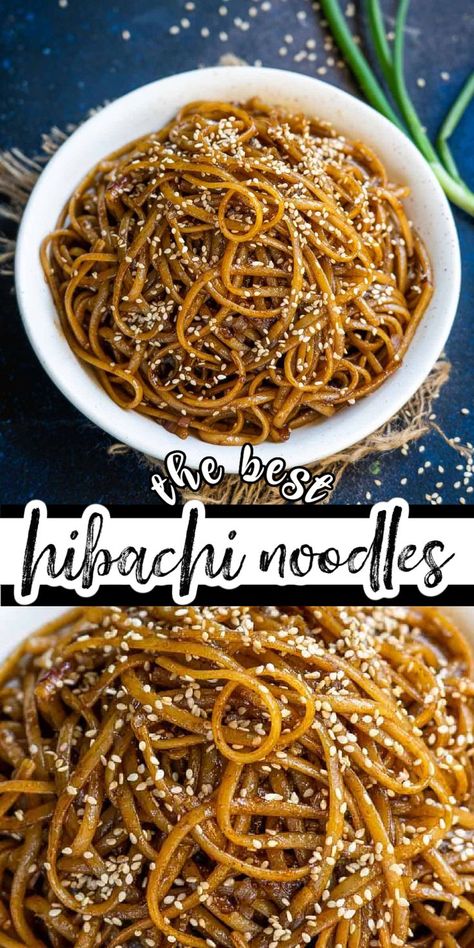 Hibachi Noodles, Hibachi Recipes, Japanese Hibachi, Asian Noodle Recipes, Noodle Recipes Easy, Noodle Recipe, Easy Chinese Recipes, Chinese Cooking, Noodle Dishes