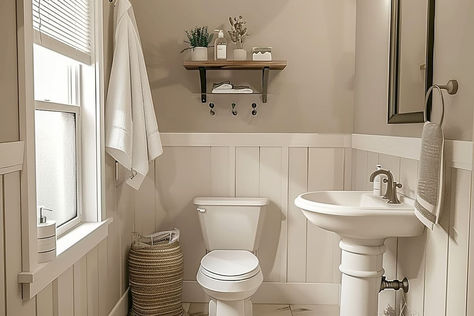 34 Cozy Neutral Bathroom Paint Colors for a Warm Atmosphere Taupe Paint Colors Bathroom, Board And Batten Bathroom Paint Colors, Cream Walls Bathroom, Bathroom Neutral Paint Colors, No Window Bathroom Paint Colors, Bathroom Colors For Small Bathrooms, Light Bathroom Paint Colors, Bathroom Paint Colors For Small Bathroom, Paint Color For Small Bathroom