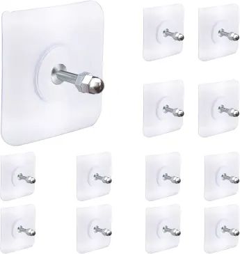 Amazon Wall Hooks for Hanging Review 2023 | Apartment Therapy Adhesive Wall Hooks, Porch Wall, Industrial Hardware, Mounted Shelves, Screws And Bolts, Basket Shelves, Hanger Hooks, Shower Caddy, Picture Hangers