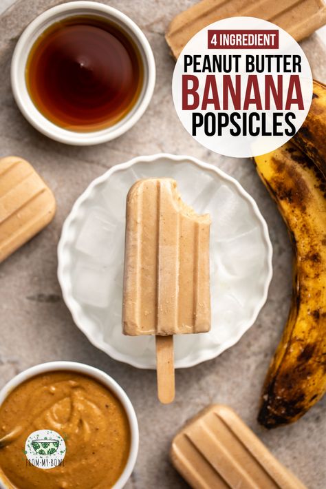 Banana Peanut Butter Popsicles, Aip Popsicles, Peanut Butter Popsicles, Vegan Popsicles, Banana Popsicles, What The Fork, Banana Butter, Healthy Popsicles, Gluten Free Peanut Butter